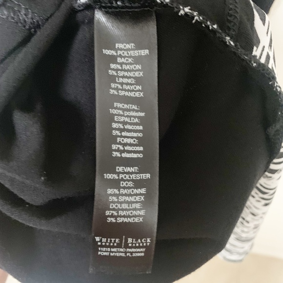White House Black Market | Womens Black White Top - Picture 6 of 6
